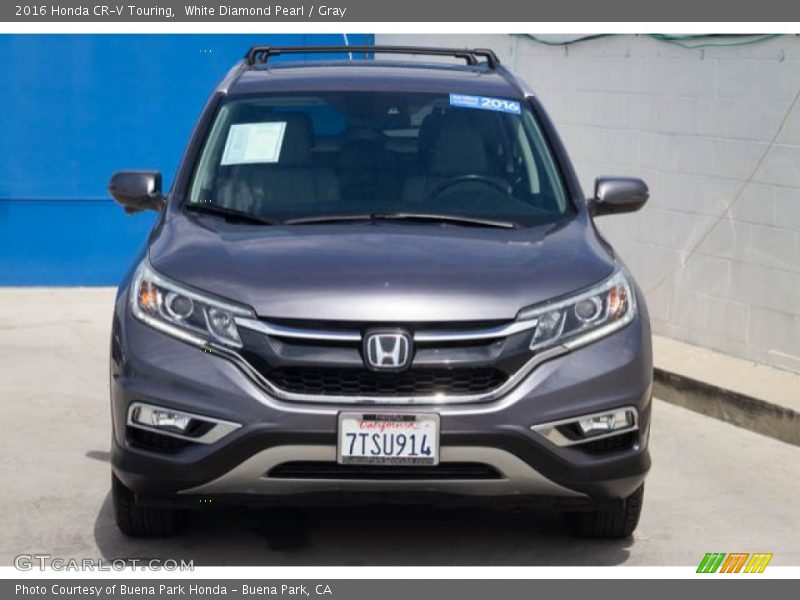 White Diamond Pearl / Gray 2016 Honda CR-V Touring