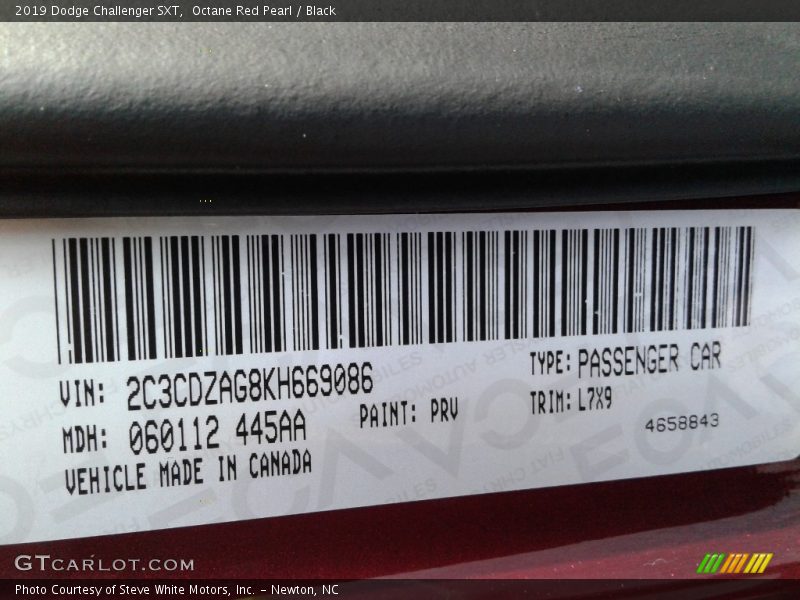 Octane Red Pearl / Black 2019 Dodge Challenger SXT