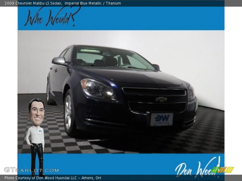 Imperial Blue Metallic / Titanium 2009 Chevrolet Malibu LS Sedan