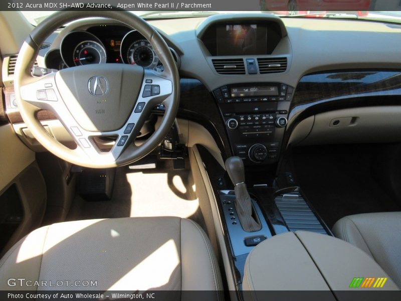Aspen White Pearl II / Parchment 2012 Acura MDX SH-AWD Advance