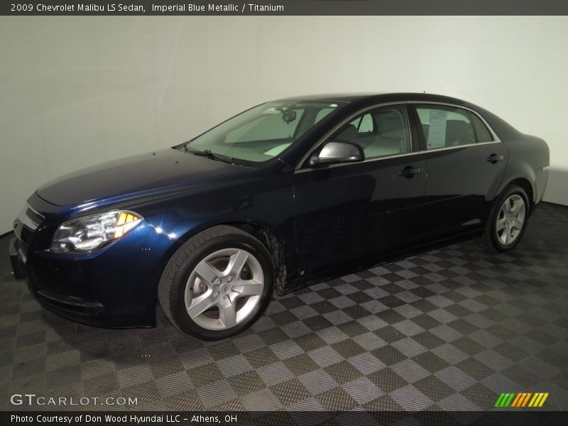 Imperial Blue Metallic / Titanium 2009 Chevrolet Malibu LS Sedan