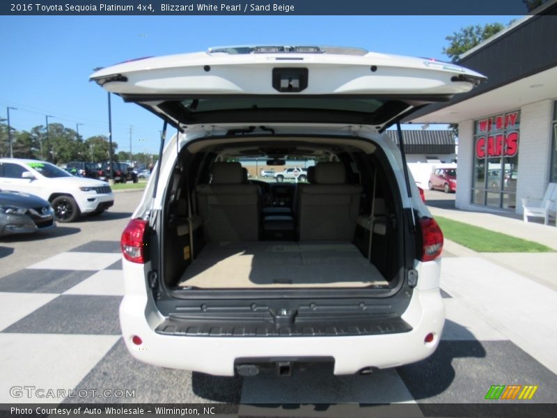 Blizzard White Pearl / Sand Beige 2016 Toyota Sequoia Platinum 4x4