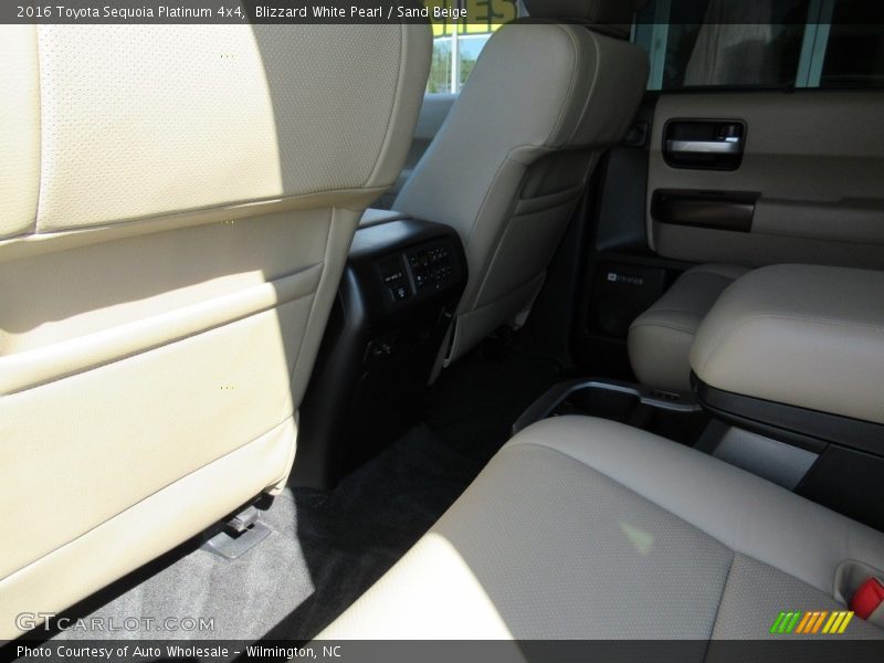 Blizzard White Pearl / Sand Beige 2016 Toyota Sequoia Platinum 4x4