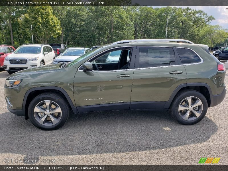 Olive Green Pearl / Black 2019 Jeep Cherokee Limited 4x4