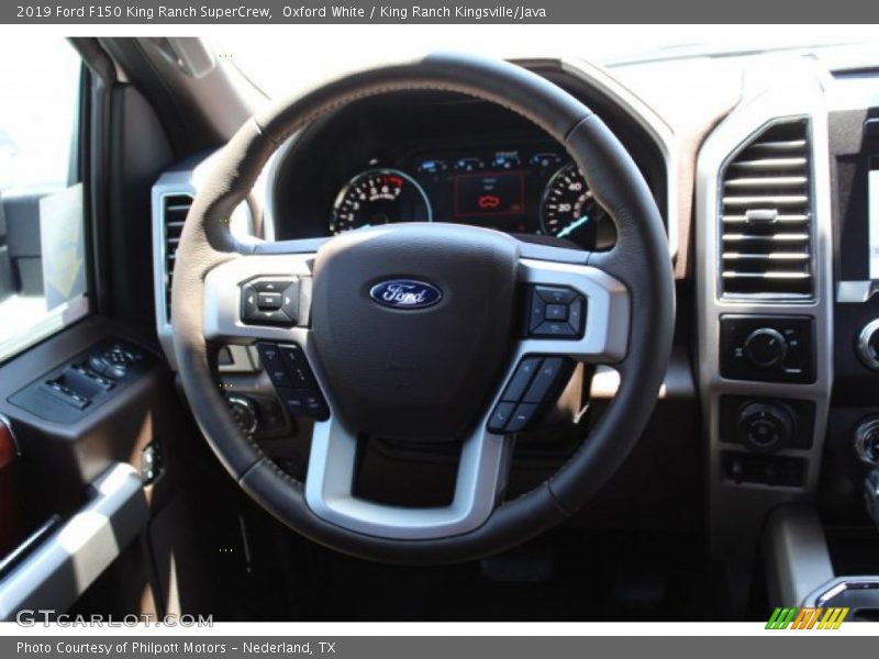 Oxford White / King Ranch Kingsville/Java 2019 Ford F150 King Ranch SuperCrew