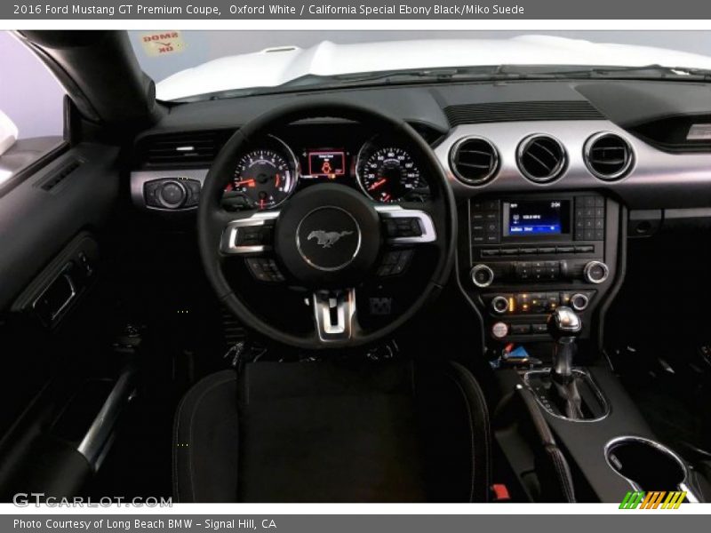 Oxford White / California Special Ebony Black/Miko Suede 2016 Ford Mustang GT Premium Coupe