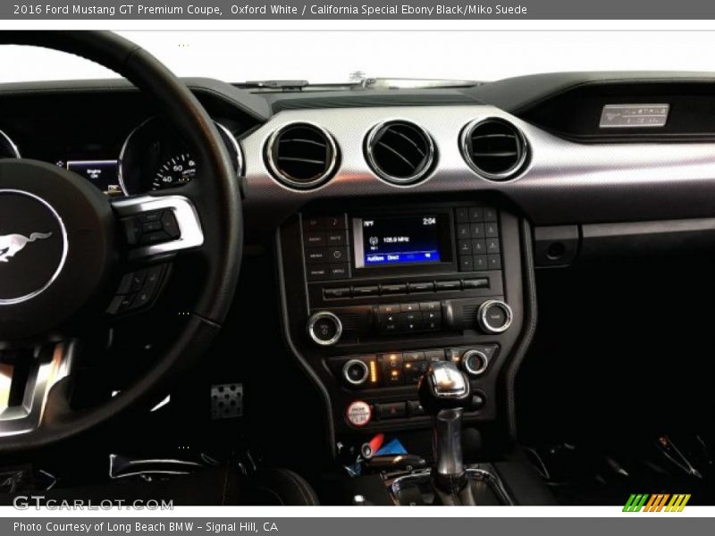 Oxford White / California Special Ebony Black/Miko Suede 2016 Ford Mustang GT Premium Coupe