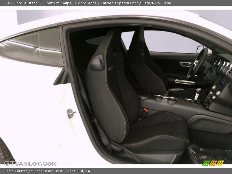Oxford White / California Special Ebony Black/Miko Suede 2016 Ford Mustang GT Premium Coupe