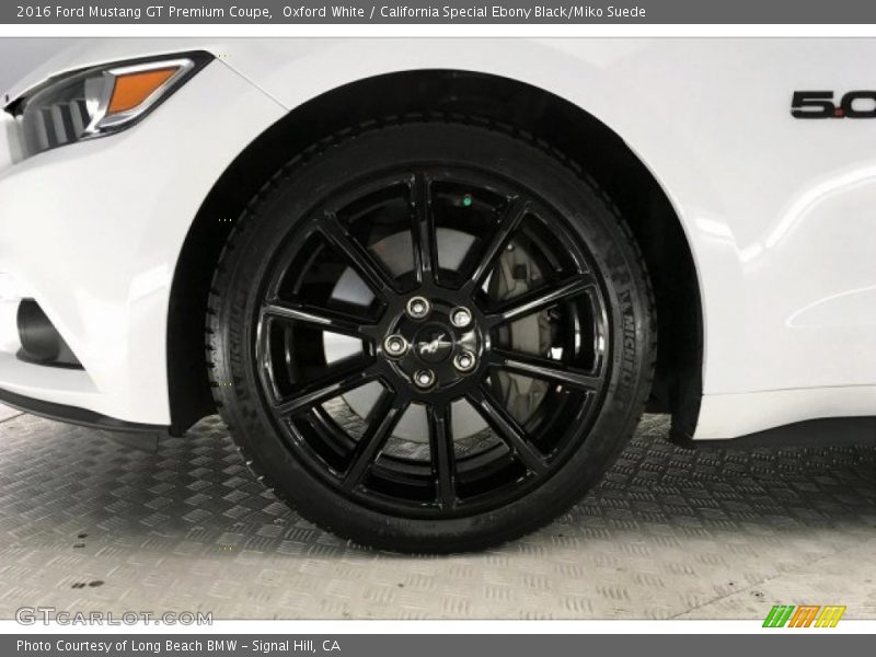 Oxford White / California Special Ebony Black/Miko Suede 2016 Ford Mustang GT Premium Coupe