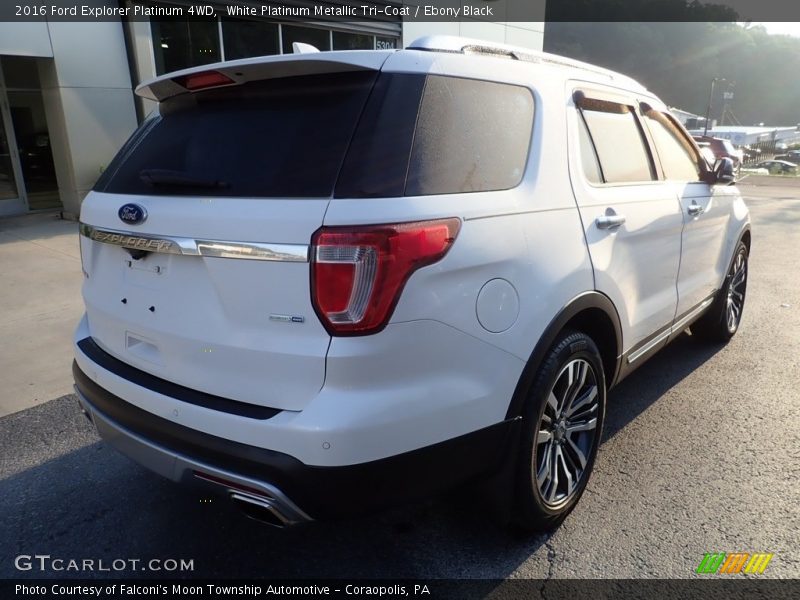 White Platinum Metallic Tri-Coat / Ebony Black 2016 Ford Explorer Platinum 4WD
