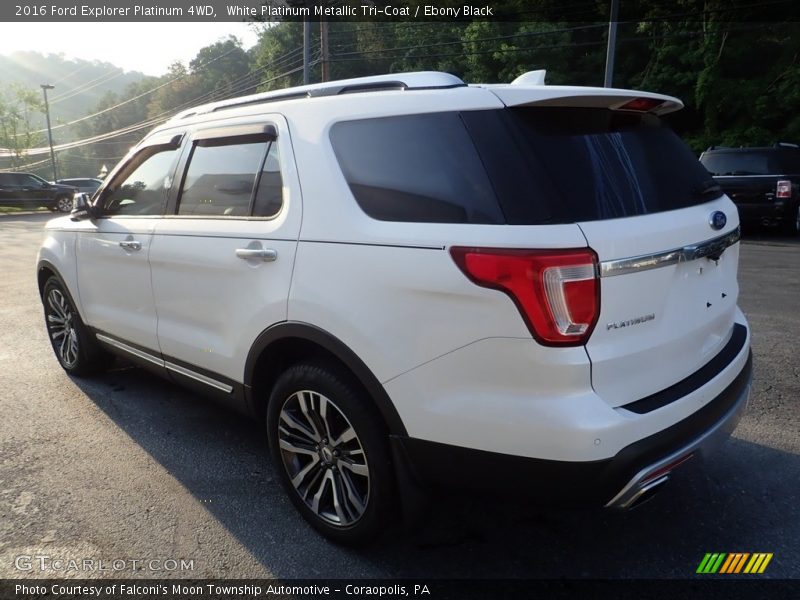 White Platinum Metallic Tri-Coat / Ebony Black 2016 Ford Explorer Platinum 4WD