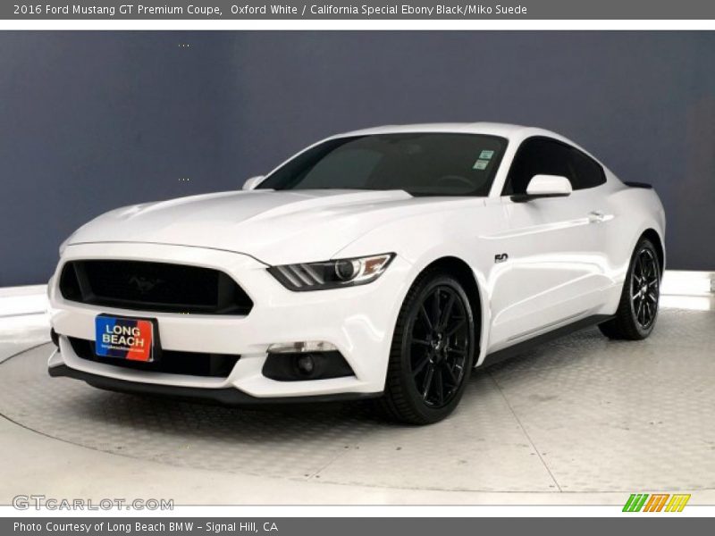 Oxford White / California Special Ebony Black/Miko Suede 2016 Ford Mustang GT Premium Coupe