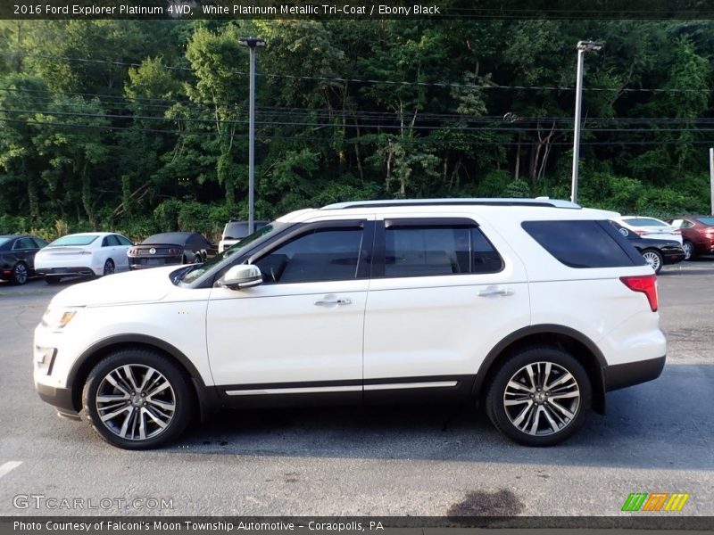 White Platinum Metallic Tri-Coat / Ebony Black 2016 Ford Explorer Platinum 4WD