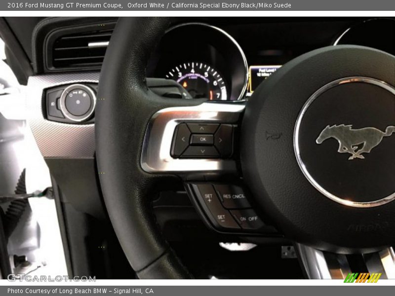 Oxford White / California Special Ebony Black/Miko Suede 2016 Ford Mustang GT Premium Coupe