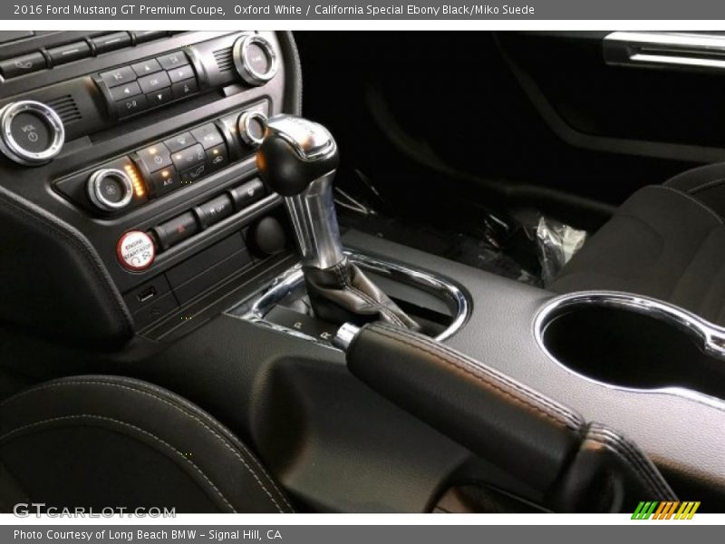 Oxford White / California Special Ebony Black/Miko Suede 2016 Ford Mustang GT Premium Coupe