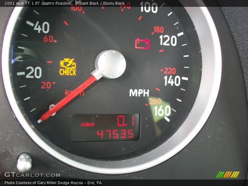 Brilliant Black / Ebony Black 2001 Audi TT 1.8T quattro Roadster