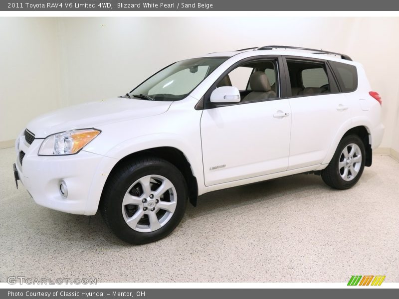 Blizzard White Pearl / Sand Beige 2011 Toyota RAV4 V6 Limited 4WD