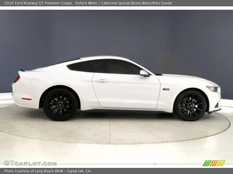 Oxford White / California Special Ebony Black/Miko Suede 2016 Ford Mustang GT Premium Coupe