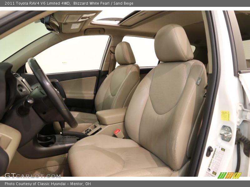 Blizzard White Pearl / Sand Beige 2011 Toyota RAV4 V6 Limited 4WD