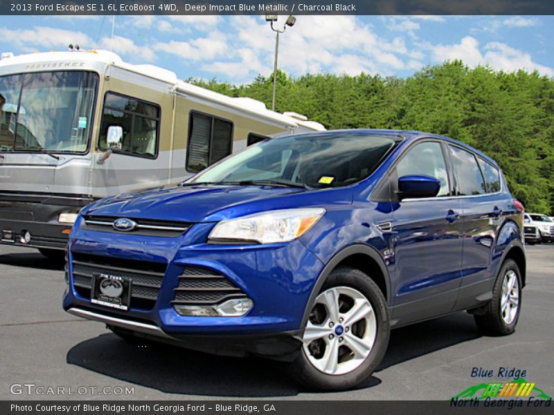 Deep Impact Blue Metallic / Charcoal Black 2013 Ford Escape SE 1.6L EcoBoost 4WD