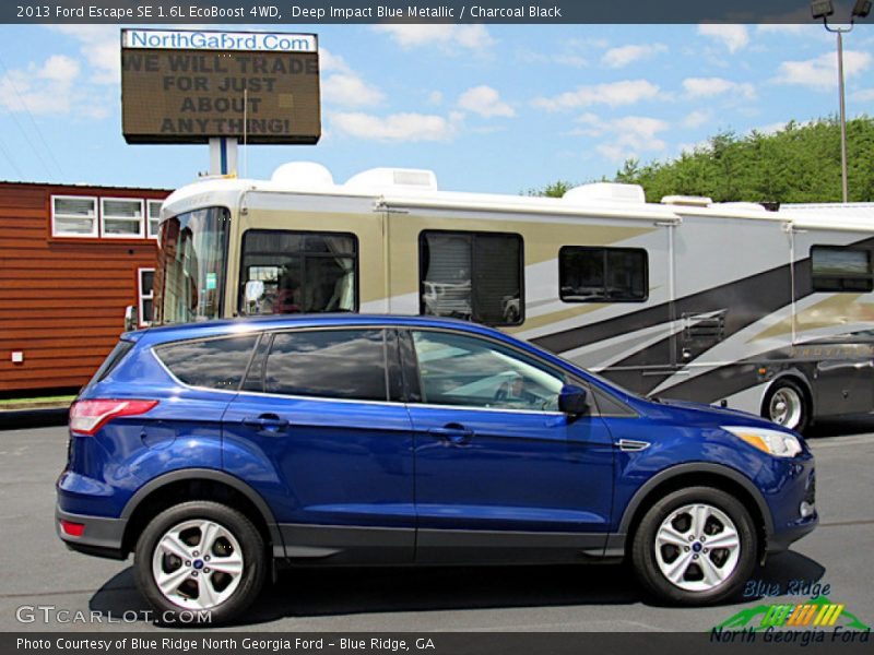 Deep Impact Blue Metallic / Charcoal Black 2013 Ford Escape SE 1.6L EcoBoost 4WD