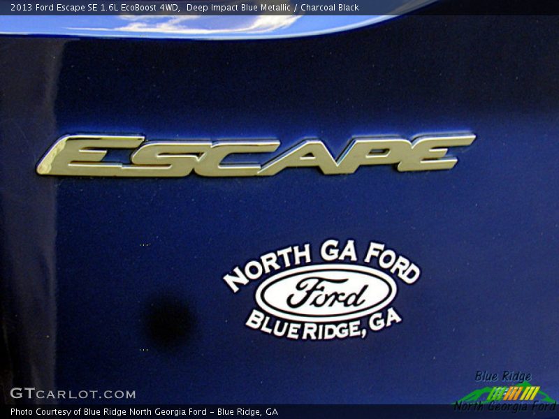 Deep Impact Blue Metallic / Charcoal Black 2013 Ford Escape SE 1.6L EcoBoost 4WD