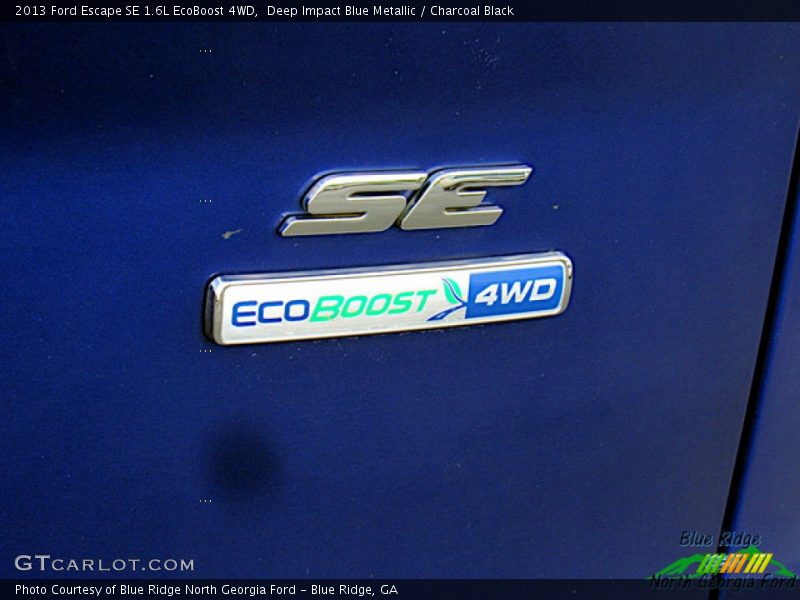 Deep Impact Blue Metallic / Charcoal Black 2013 Ford Escape SE 1.6L EcoBoost 4WD