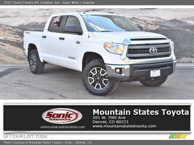 Super White / Graphite 2015 Toyota Tundra SR5 CrewMax 4x4
