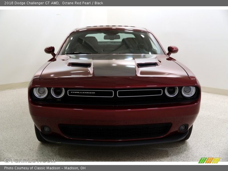 Octane Red Pearl / Black 2018 Dodge Challenger GT AWD