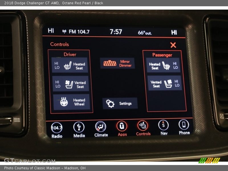 Octane Red Pearl / Black 2018 Dodge Challenger GT AWD