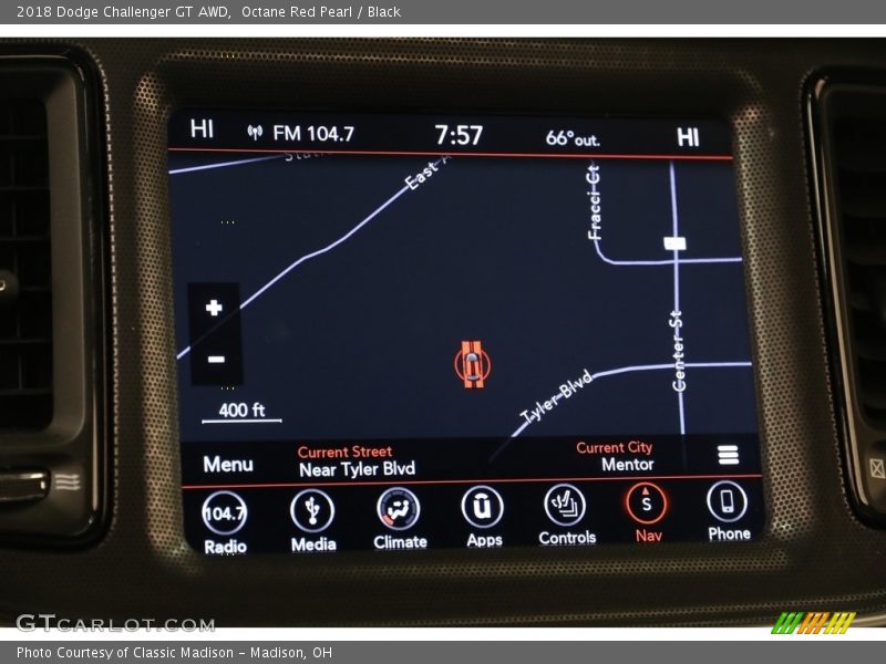 Octane Red Pearl / Black 2018 Dodge Challenger GT AWD