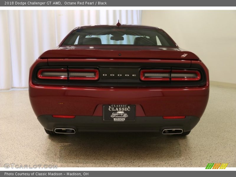 Octane Red Pearl / Black 2018 Dodge Challenger GT AWD