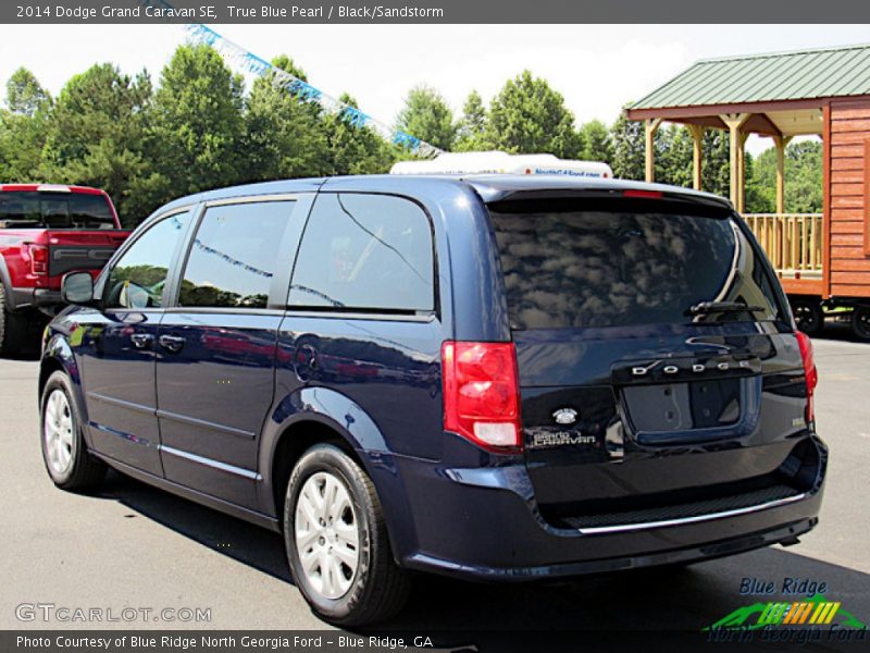 True Blue Pearl / Black/Sandstorm 2014 Dodge Grand Caravan SE