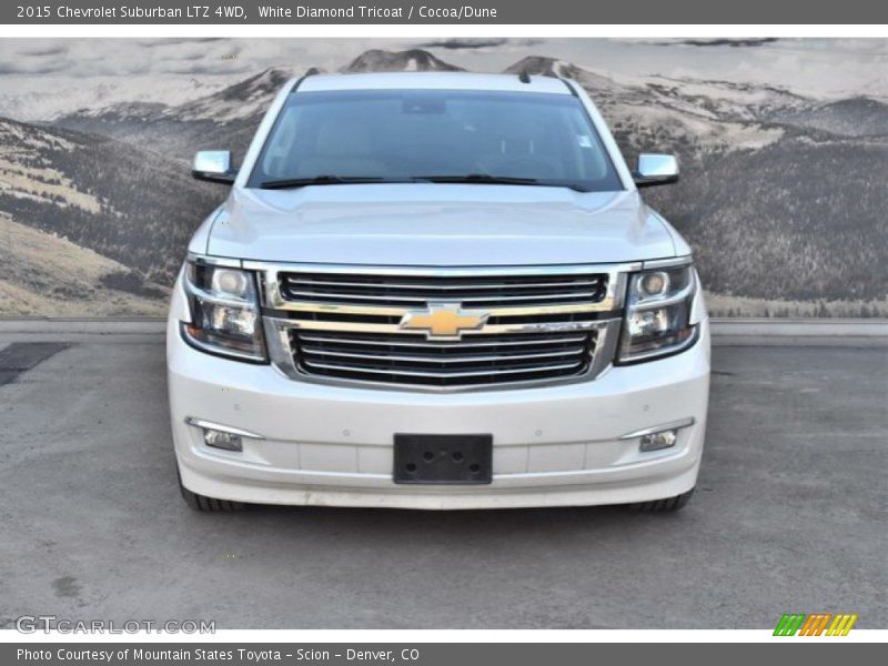 White Diamond Tricoat / Cocoa/Dune 2015 Chevrolet Suburban LTZ 4WD