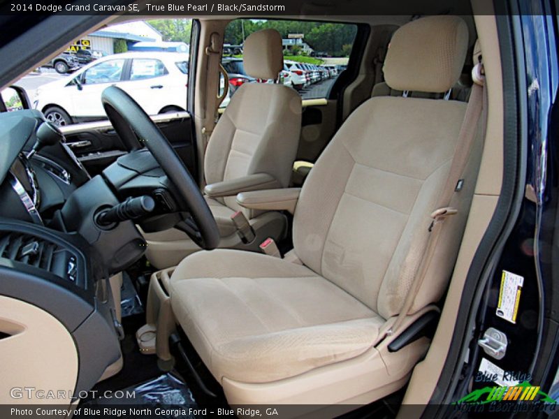 True Blue Pearl / Black/Sandstorm 2014 Dodge Grand Caravan SE
