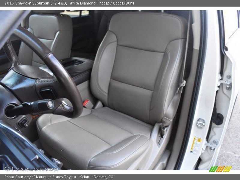 White Diamond Tricoat / Cocoa/Dune 2015 Chevrolet Suburban LTZ 4WD