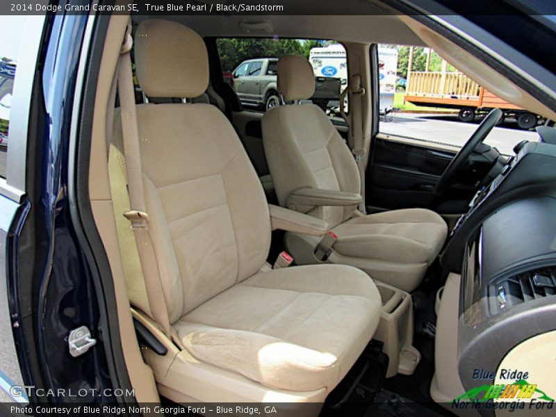 True Blue Pearl / Black/Sandstorm 2014 Dodge Grand Caravan SE