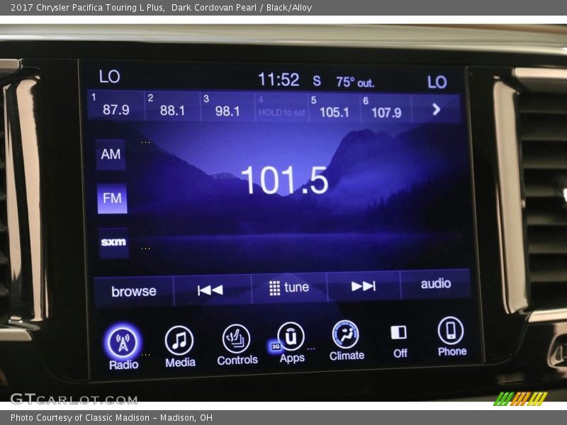 Dark Cordovan Pearl / Black/Alloy 2017 Chrysler Pacifica Touring L Plus