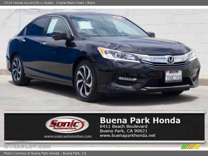 Crystal Black Pearl / Black 2016 Honda Accord EX-L Sedan