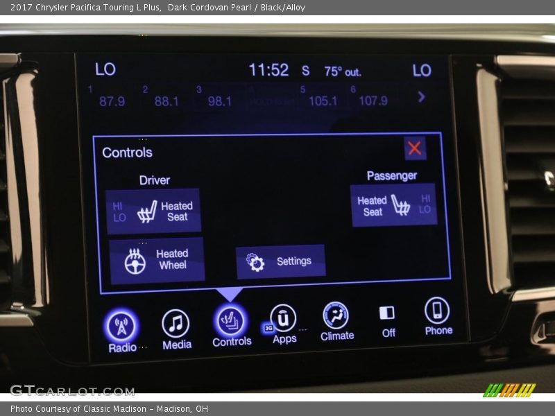 Dark Cordovan Pearl / Black/Alloy 2017 Chrysler Pacifica Touring L Plus