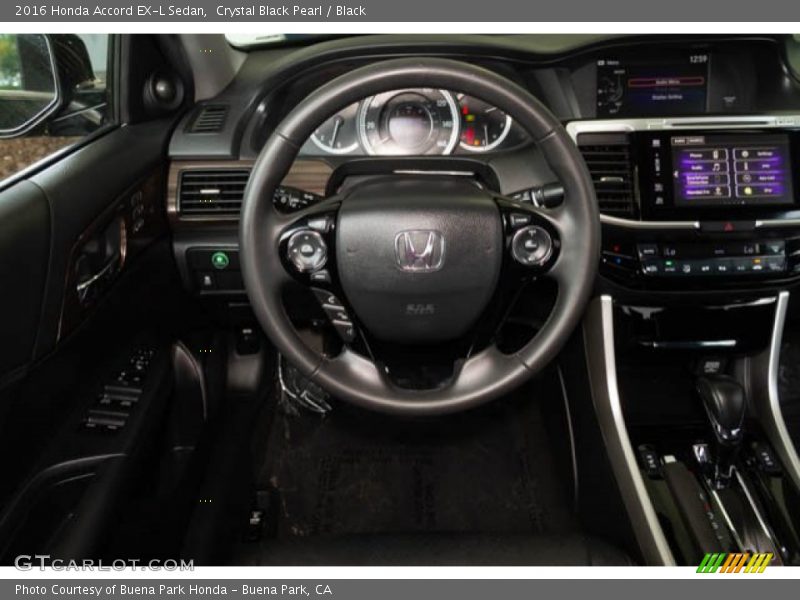 Crystal Black Pearl / Black 2016 Honda Accord EX-L Sedan