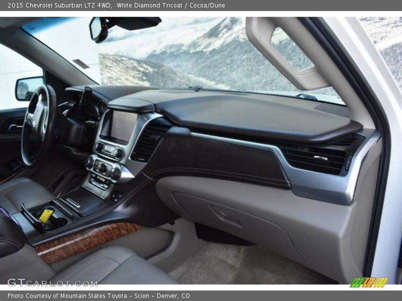 White Diamond Tricoat / Cocoa/Dune 2015 Chevrolet Suburban LTZ 4WD
