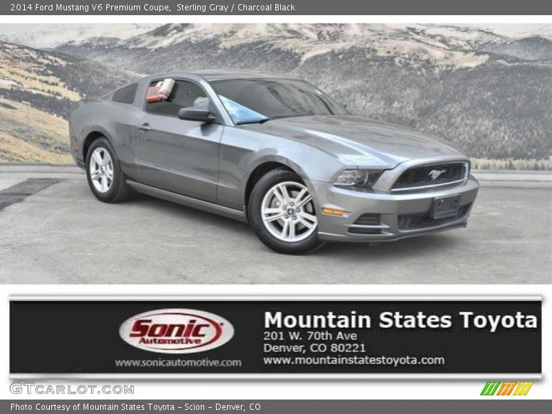 Sterling Gray / Charcoal Black 2014 Ford Mustang V6 Premium Coupe