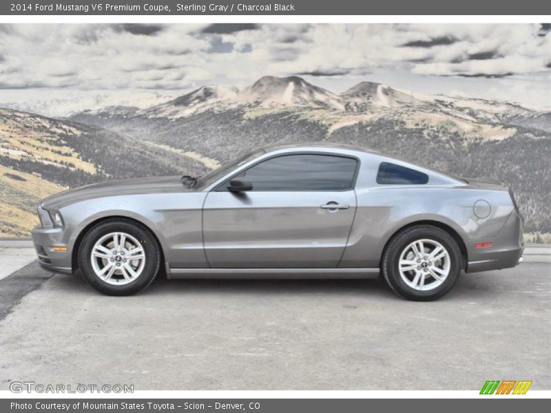 Sterling Gray / Charcoal Black 2014 Ford Mustang V6 Premium Coupe