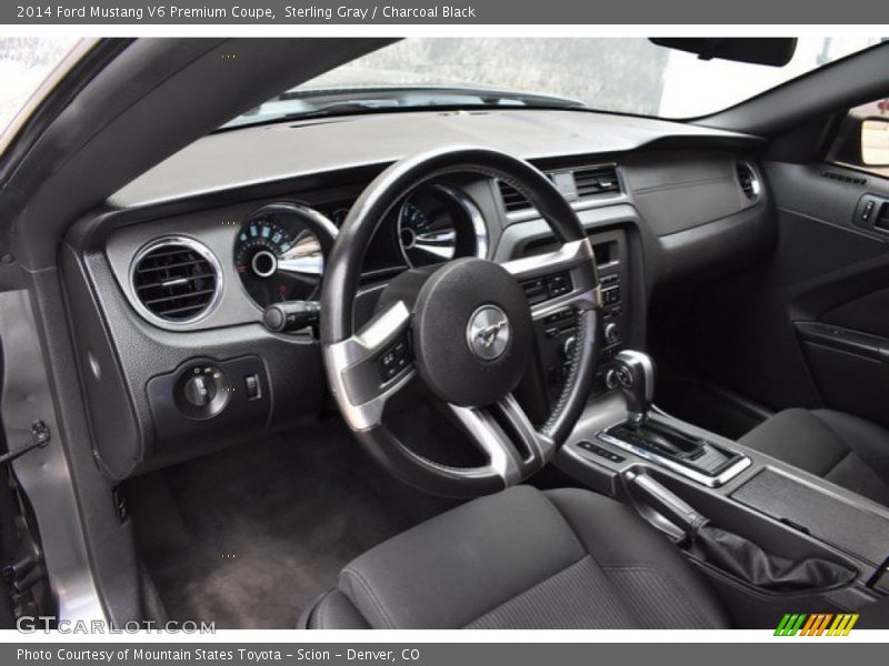 Sterling Gray / Charcoal Black 2014 Ford Mustang V6 Premium Coupe