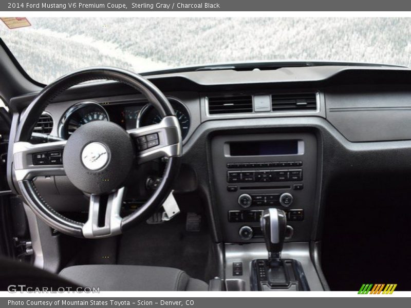Sterling Gray / Charcoal Black 2014 Ford Mustang V6 Premium Coupe