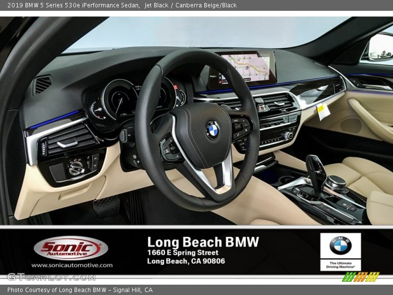 Jet Black / Canberra Beige/Black 2019 BMW 5 Series 530e iPerformance Sedan