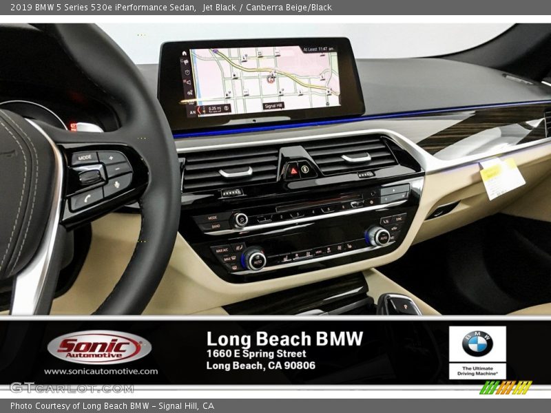 Jet Black / Canberra Beige/Black 2019 BMW 5 Series 530e iPerformance Sedan