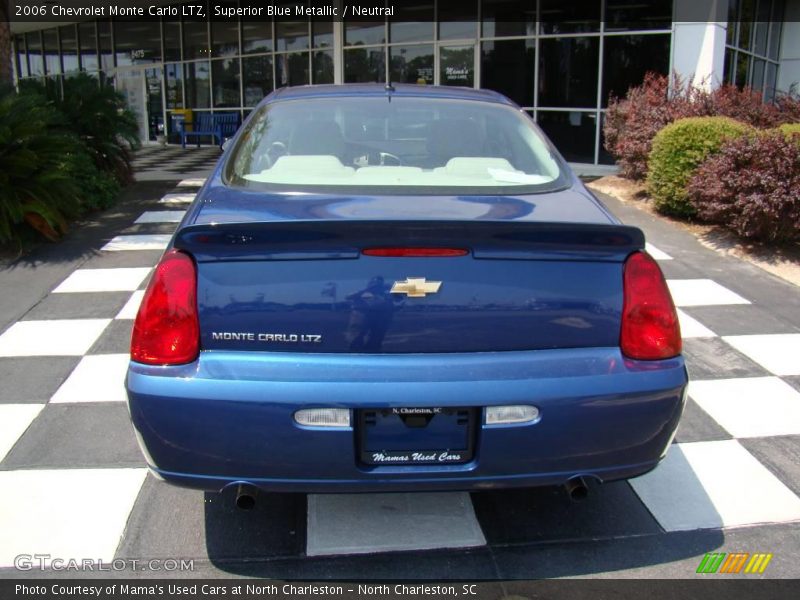 Superior Blue Metallic / Neutral 2006 Chevrolet Monte Carlo LTZ