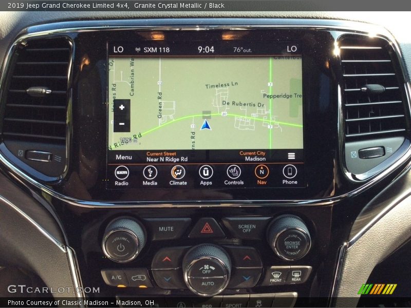 Navigation of 2019 Grand Cherokee Limited 4x4
